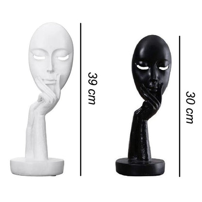 Cool Gift, Lady Face Human Statue For Home, Available in Different Colors