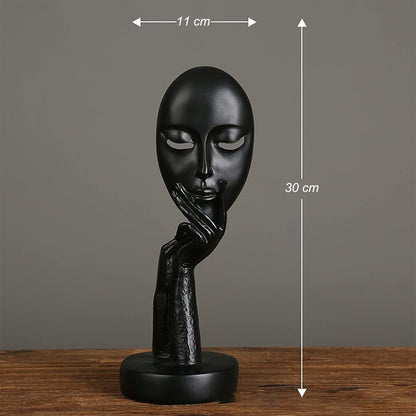 Cool Gift, Lady Face Human Statue For Home, Available in Different Colors