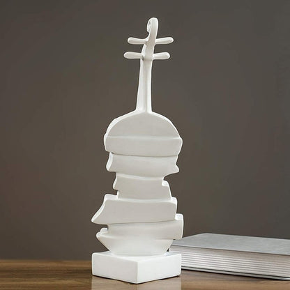 Cool Gift, Creative Violin Ornaments Statues - White