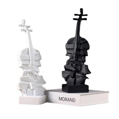 Cool Gift, Creative Violin Ornaments Statues - White