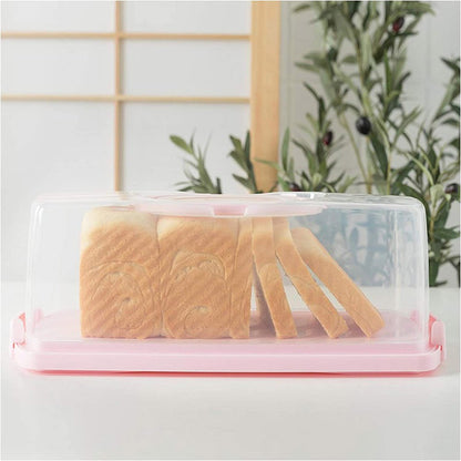 Cool Gift, Plastic Bread Cake Box With Portable Handle