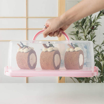 Cool Gift, Plastic Bread Cake Box With Portable Handle