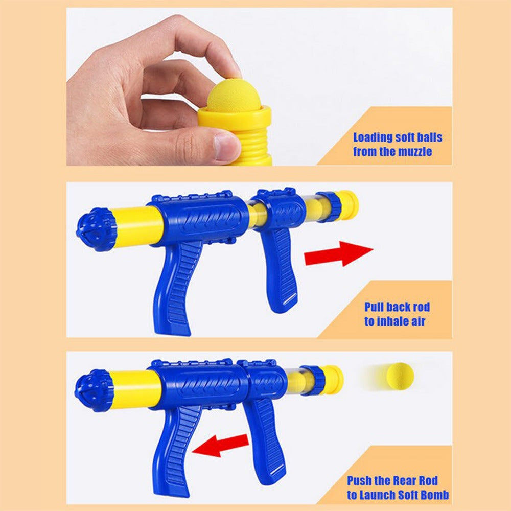 Cool Gift, Blaster-automatic 971-3 Air powered gun, shoots soft balls