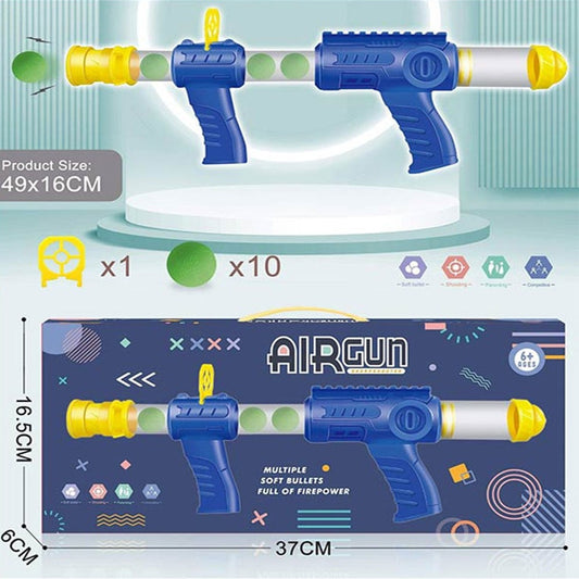 Cool Gift, Blaster-automatic 971-4 Air powered gun, shoots soft balls