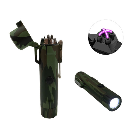 Cool Gift, Dual Arc Electric Lighter With Torsh & Compass, Available in Different Colors
