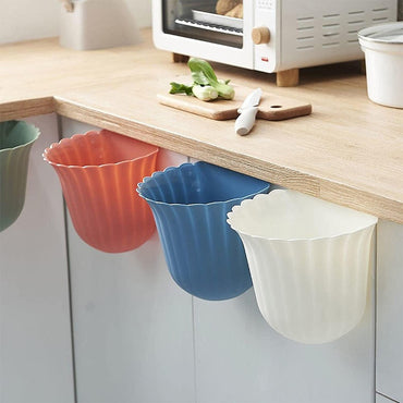 Cool Gift, Garbage Bin Flower Shape Hanging Trash Can, Available in Different Colors