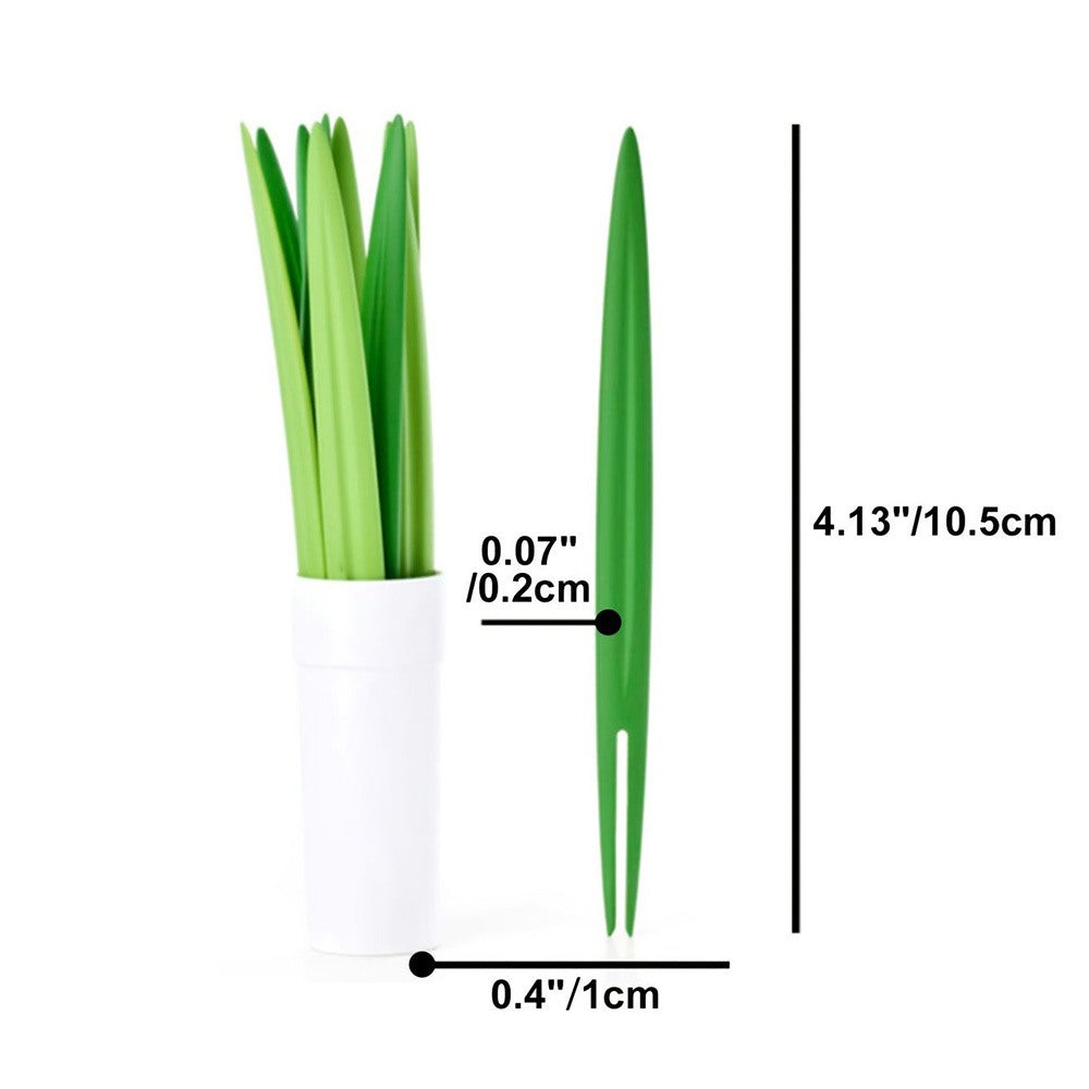 Cool Gift, Fresh Leaf Cocktail Picks Plastic Serving Fork Set