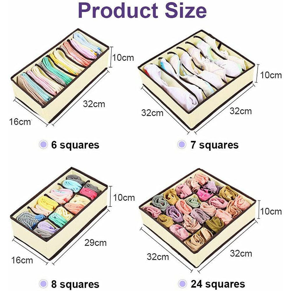 Cool Gift, 4 PCS/SET Foldable Storage Drawer Organizer