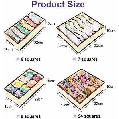 Cool Gift, 4 PCS/SET Foldable Storage Drawer Organizer