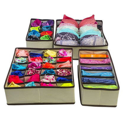 Cool Gift, 4 PCS/SET Foldable Storage Drawer Organizer