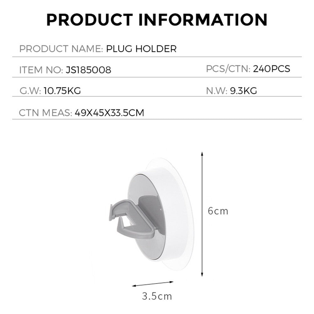 J&S Home, TraceLess Wall-mounted Plug Holder, JS185008