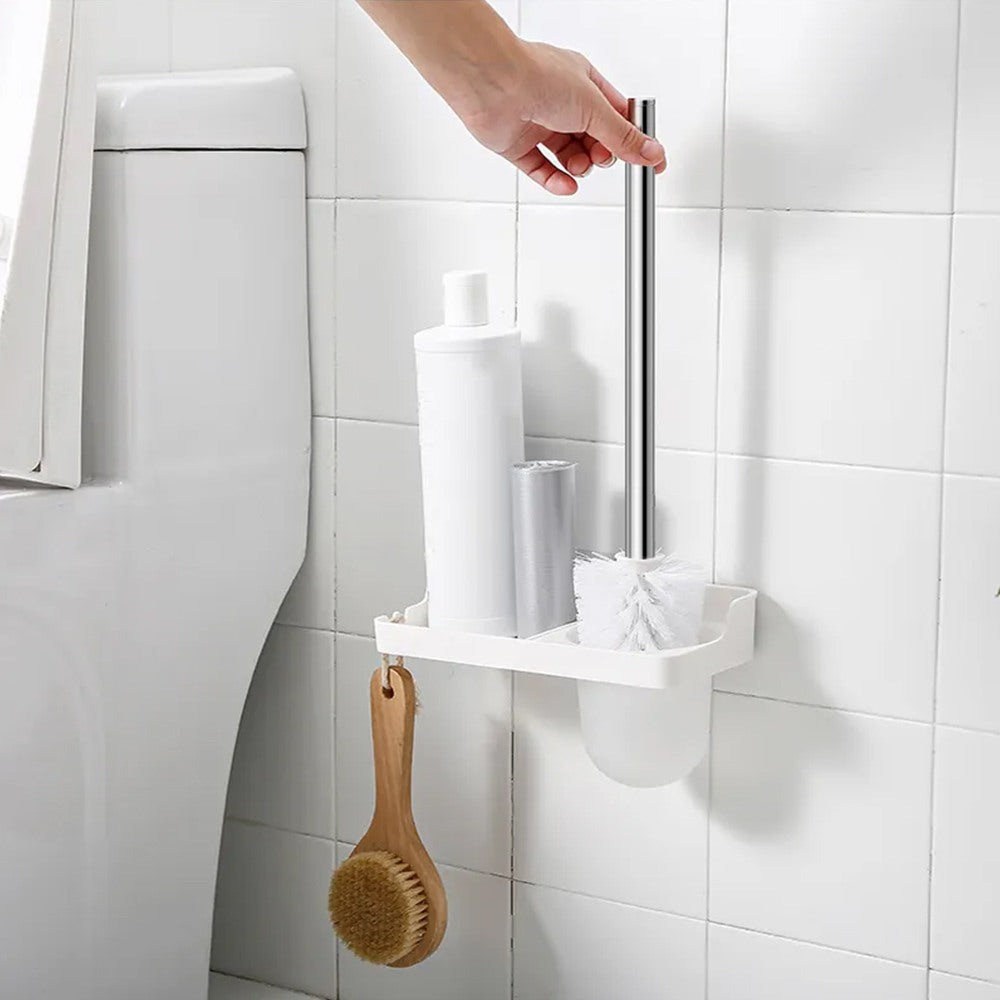 J&S Home, Plastic Toilet Brush Set with Holder, JS185017