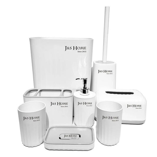 J&S Home, Bathroom Accessories Set of 8pcs/set, JS185190