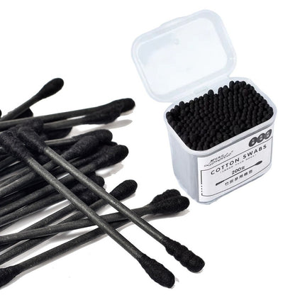 J&S Home, Natural Black Double Tipped Organic Cotton Buds, Available in Different Sizes
