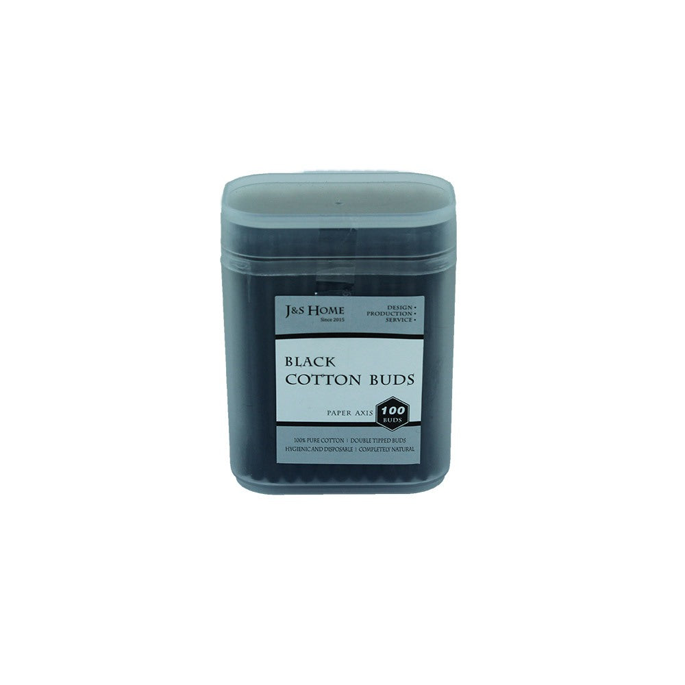 J&S Home, Natural Black Double Tipped Organic Cotton Buds, Available in Different Sizes