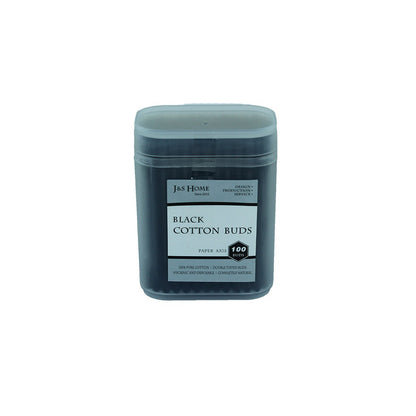 J&S Home, Natural Black Double Tipped Organic Cotton Buds, Available in Different Sizes