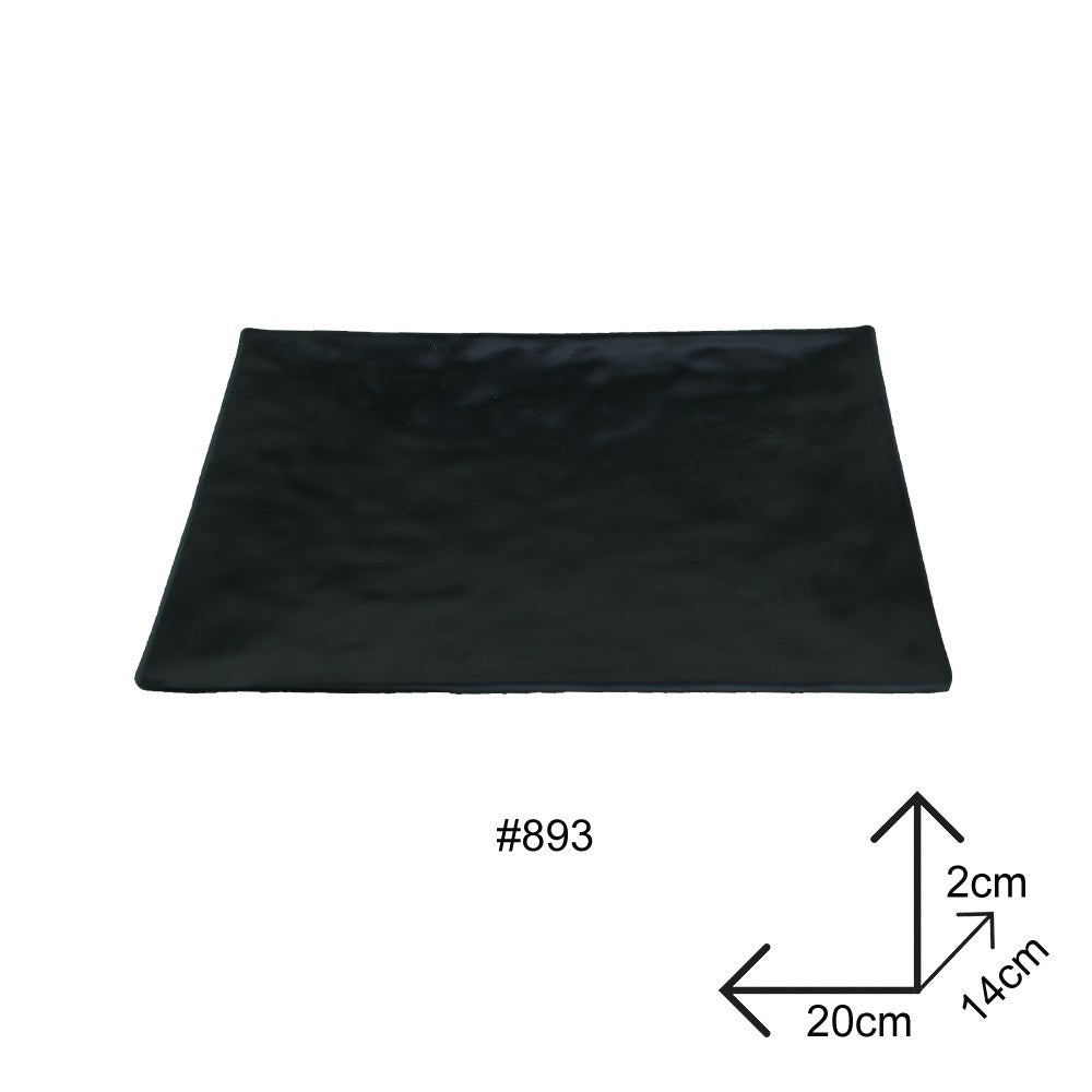 Cool Gift, Plates Black Melamine Dinnerware, Available in Different Sizes