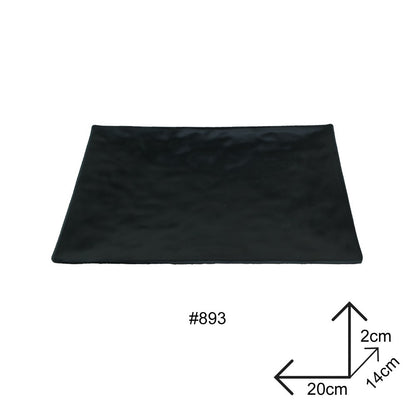 Cool Gift, Plates Black Melamine Dinnerware, Available in Different Sizes