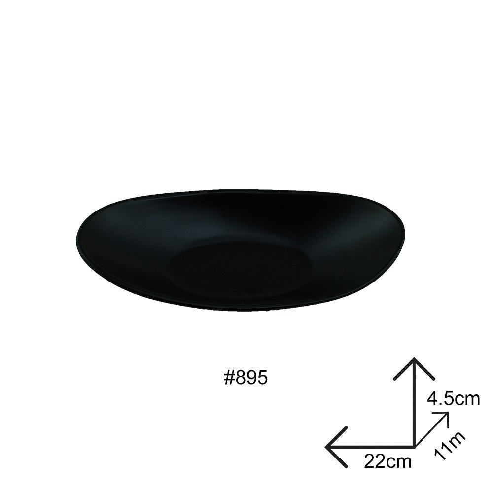 Cool Gift, Salad Bowl Black Melamine Dinnerware, Available in Different Sizes