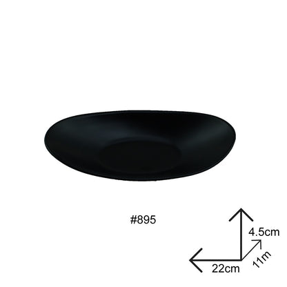 Cool Gift, Salad Bowl Black Melamine Dinnerware, Available in Different Sizes