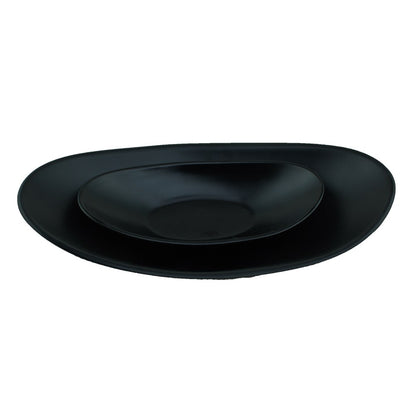 Cool Gift, Salad Bowl Black Melamine Dinnerware, Available in Different Sizes