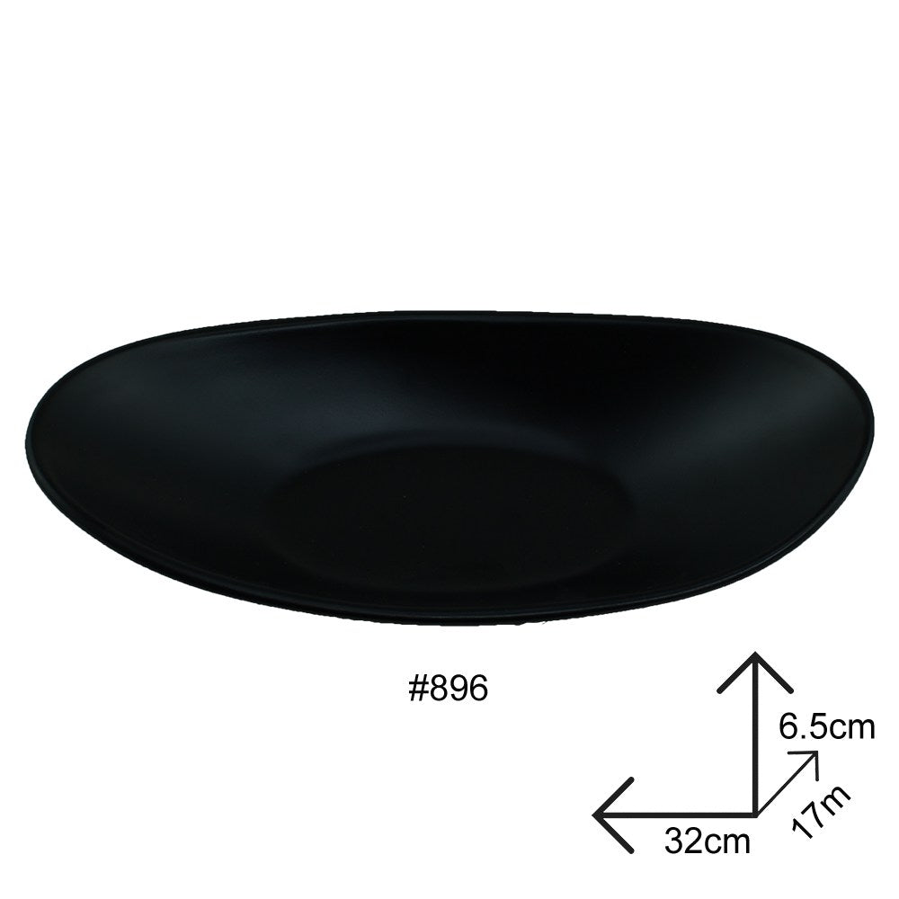 Cool Gift, Salad Bowl Black Melamine Dinnerware, Available in Different Sizes