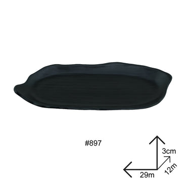 Cool Gift, Plate Black Melamine Dinnerware, Available in Different Sizes