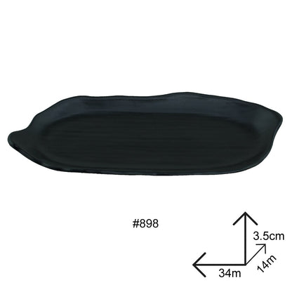 Cool Gift, Plate Black Melamine Dinnerware, Available in Different Sizes