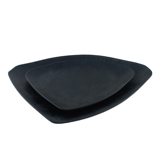 Cool Gift, Large Plate Black Melamine Dinnerware, Available in Different Sizes