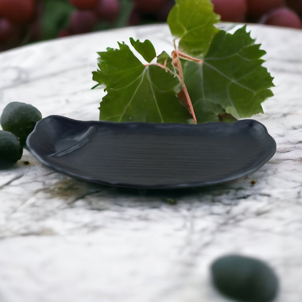 Cool Gift, Serve Plate Black Melamine Dinnerware, Available in Different Sizes