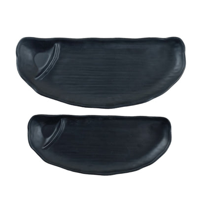 Cool Gift, Serve Plate Black Melamine Dinnerware, Available in Different Sizes