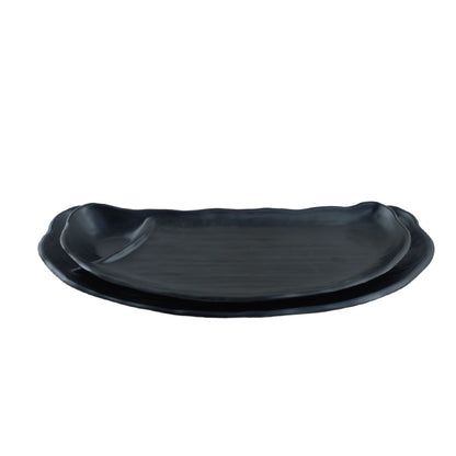 Cool Gift, Serve Plate Black Melamine Dinnerware, Available in Different Sizes