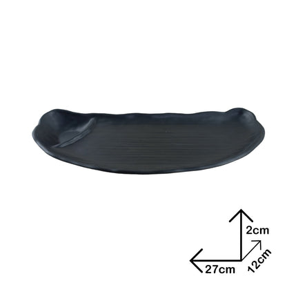 Cool Gift, Serve Plate Black Melamine Dinnerware, Available in Different Sizes