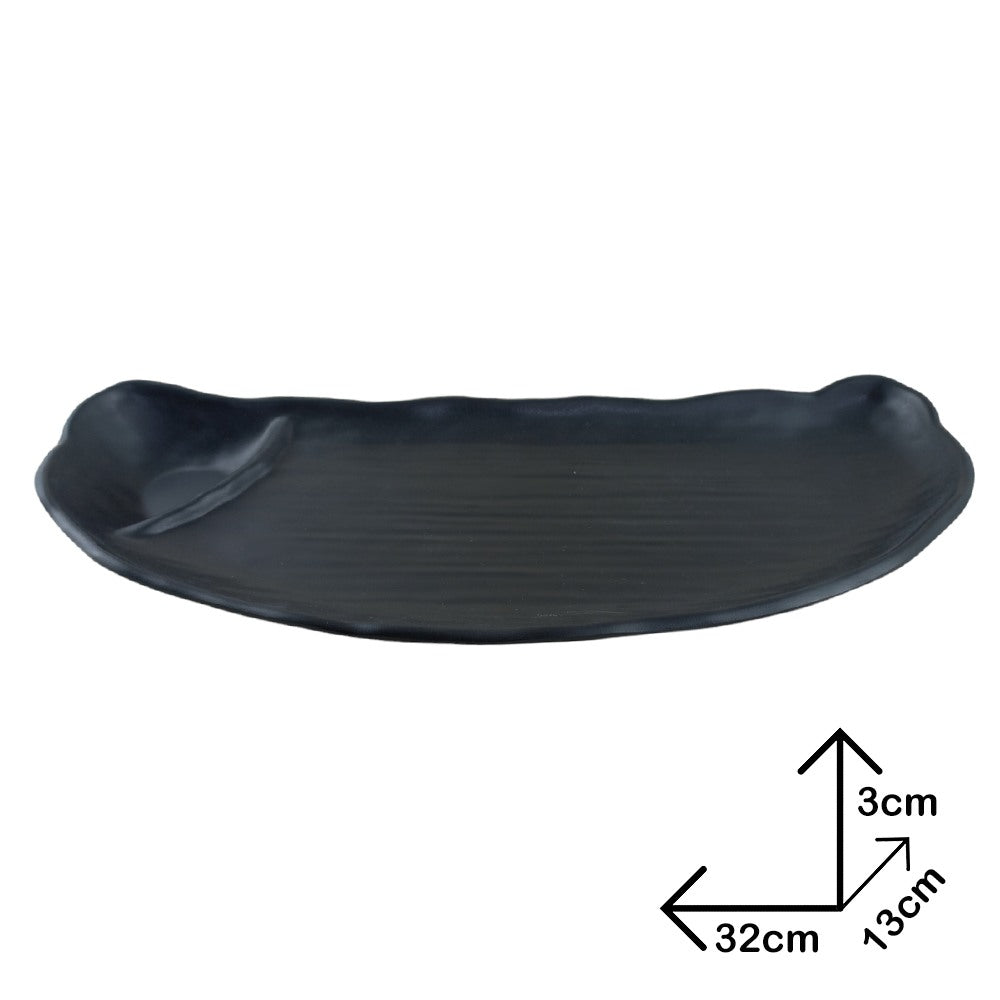 Cool Gift, Serve Plate Black Melamine Dinnerware, Available in Different Sizes
