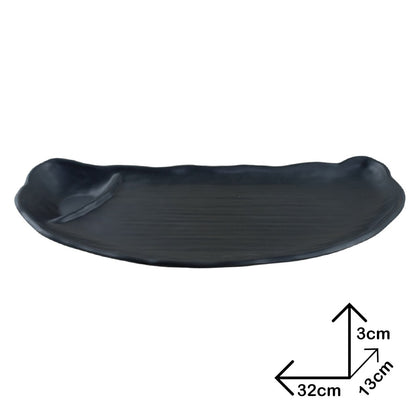 Cool Gift, Serve Plate Black Melamine Dinnerware, Available in Different Sizes