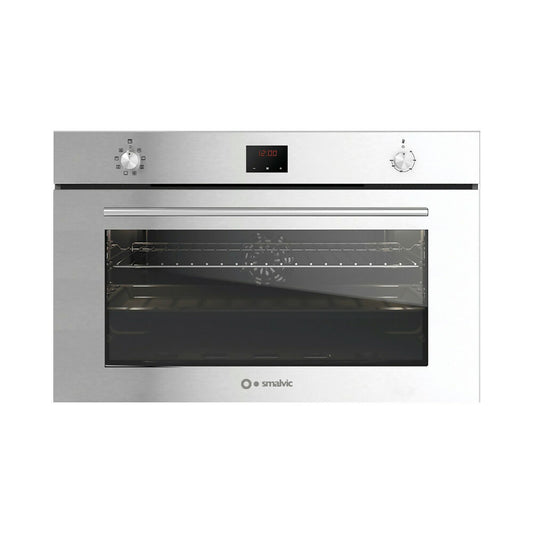 Smalvic 90cm Built-In Gas Oven with Gas Grill - [Stainless Steel], F90GGX2F
