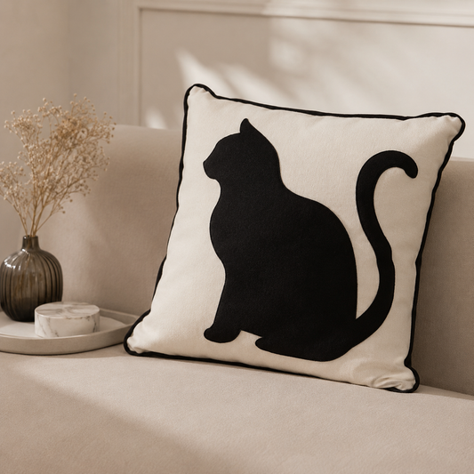 Karaca Home Cat Decorative Polyester Pillow 45 x 45 cm, 300.21.02.0244