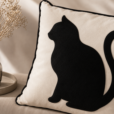 Karaca Home Cat Decorative Polyester Pillow 45 x 45 cm, 300.21.02.0244