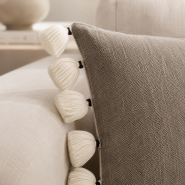 Karaca Home Arina Filled Anthracite Cushion 55 cm, 153.09.01.6791