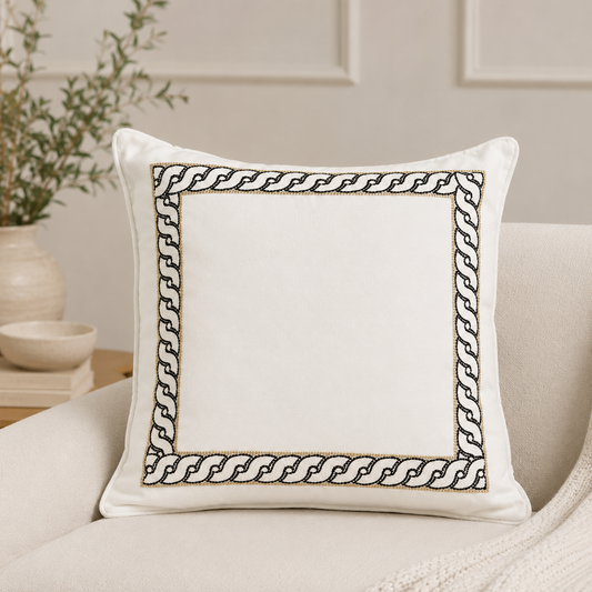 Karaca Home Belkis Zeugma Embroidered Filled Cushion, 200.18.01.0267
