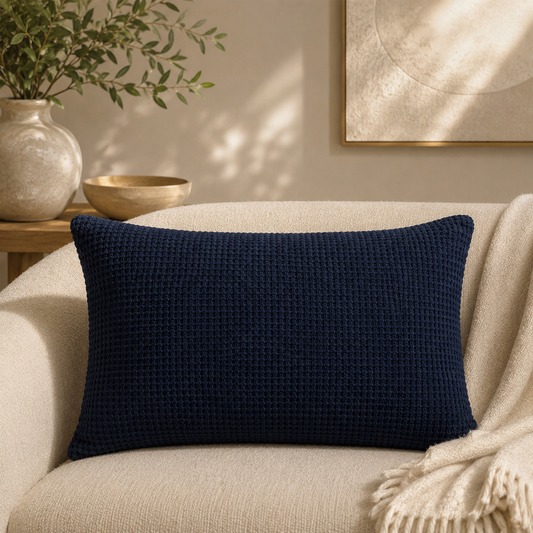 Karaca Home Decorative Stuffed Pillow Navy Blue 30 x 45 cm, 180.01.01.0390