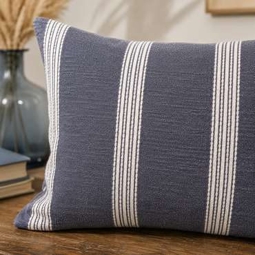 Karaca Home Lamar Plain Indigo Filled Cushion, 200.18.01.0675