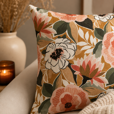 Karaca Home Fleur Patterned Cushion 40 x 40 cm, 200.22.14.0499