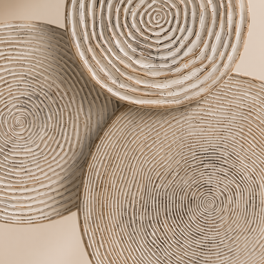 Karaca Home Emile Abstract Circle Sculpture with Stand 30 cm - Premium Stoneware Ceramic Decor, 153.09.01.2169