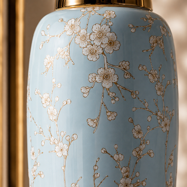 Karaca Home Deep Vase 48 cm - Blue Floral, 300.01.01.2491