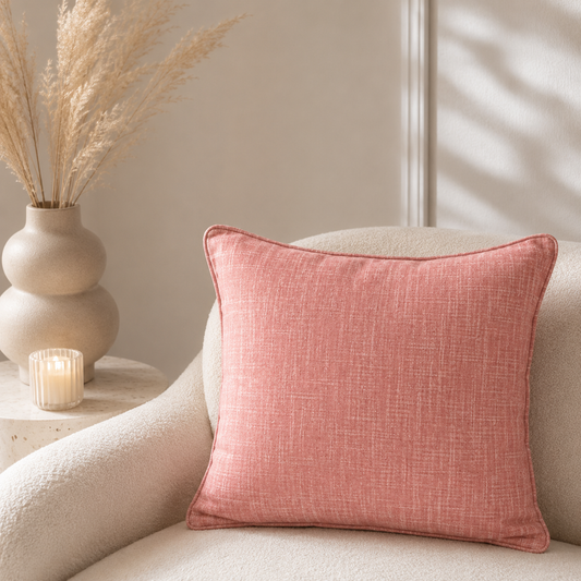 Karaca Home Seina Salmon Plain Filled Cushion 45 x 45 cm, 200.18.01.0326