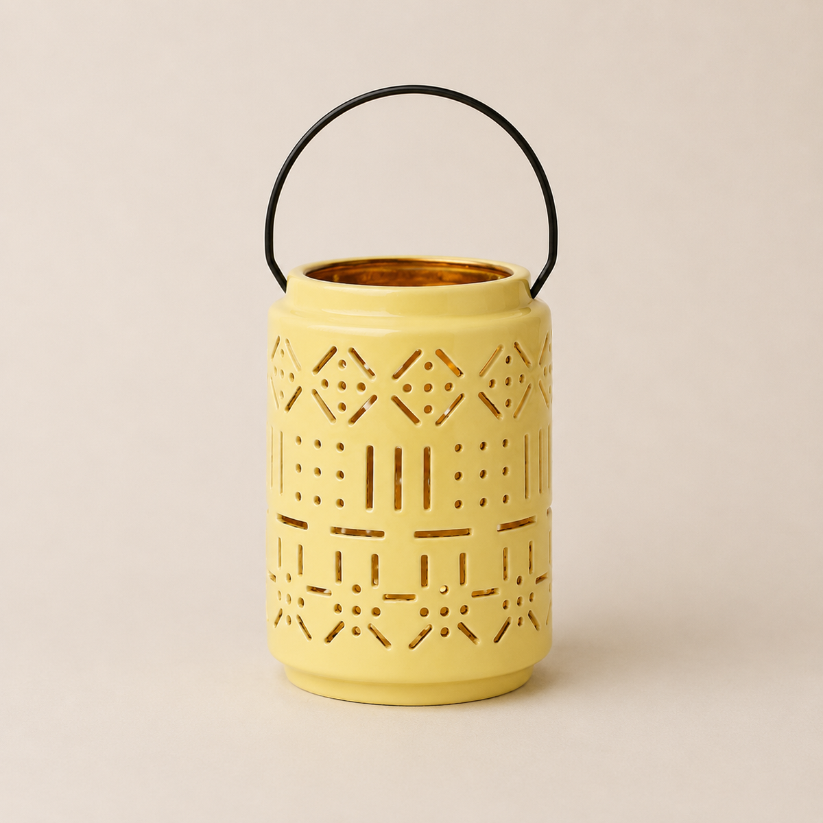 Karaca Home Joyful Lantern Yellow 16 cm, 300.22.02.0034