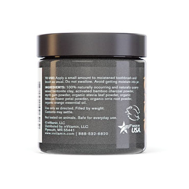 Invitamin, All Natural Activated Charcoal Tooth And Gum Powder Citrus Flavor