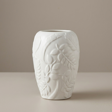 Karaca Home Madelyn Cylindrical White Vase 17 cm, 300.23.01.0545