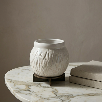Karaca Home Russel Sculptural White Statement Vase, 300.23.01.0530
